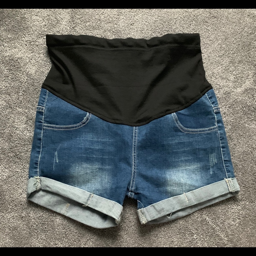 Size 6 Denim Maternity Shorts